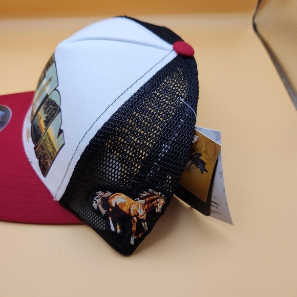 Houston Texas Hat Cap‎ Snap Back One Size Red White Black Trucker Greetings Mens - Picture 4 of 10